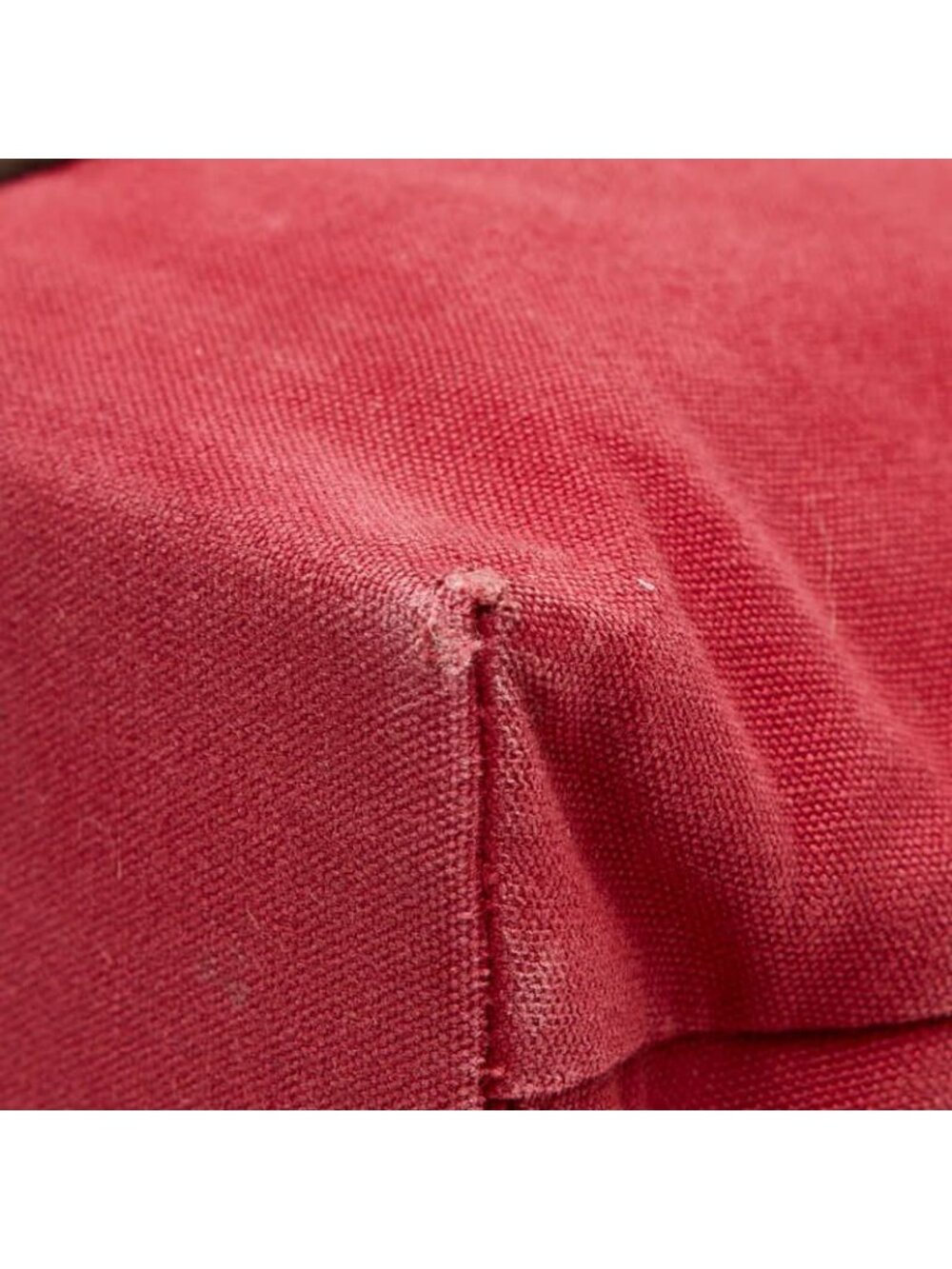 Hermes Troca Horizontal MM Tote Red Brown Black Canvas Leather - Picture 6 of 9